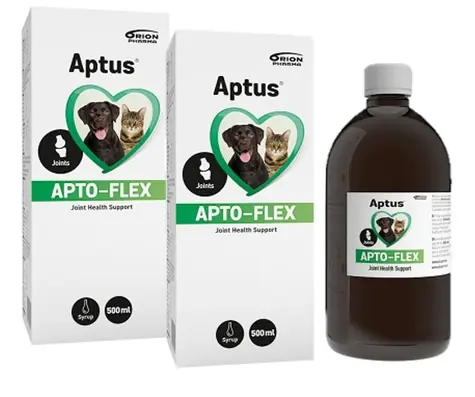 Aptus Apto-Flex Sirup 2 x 500 ml / Gelenknahrung für Hunde und Katzen / MHD 06/26