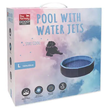 Dog Fantasy Pool mit Wasserdüsen 160x30 cm