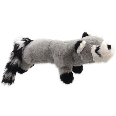 Dog Fantasy Toy - Plüsch-Waschbär mit quietschenden schwarzen Pfoten, 45 cm