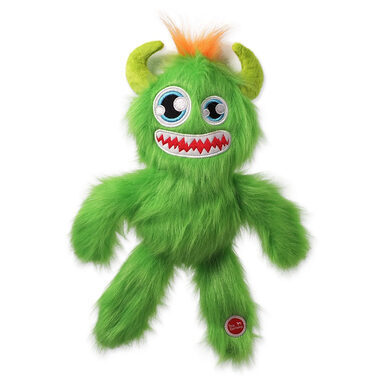 Hunde-Fantasiespielzeug - Monstergeist, quietschend, pelzig, grün, 35 cm