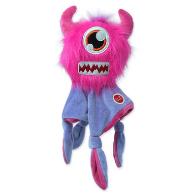 Dog Fantasy Toy - Monsters quietschendes pelziges Gespenst mit Decke rosa 28 cm