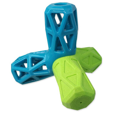 Dog Fantasy Toy - geometrischer Quietscher blau-grün 12,9x1,2x10,2cm