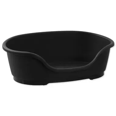 Dog Fantasy Kunststoffbett Schwarz 95x55x28cm