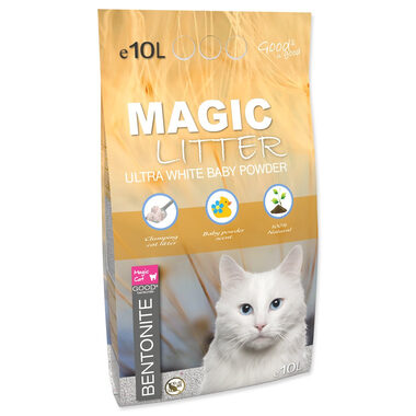 Magic Litter Kitten Bentonit Ultra White Babypuder 10 l