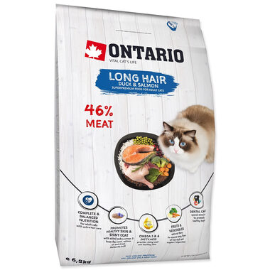 Ontario Cat Longhair 6,5kg / Granulat für Langhaarkatzen 