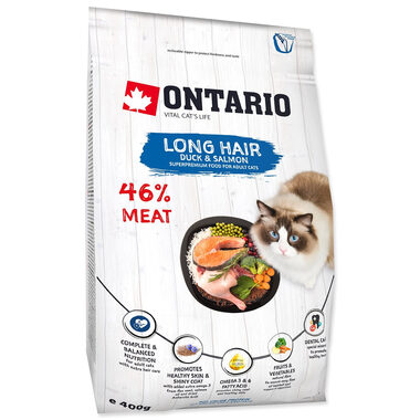 Ontario Cat Longhair 0,4kg / Granulat für Langhaarkatzen 