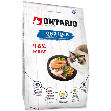 Ontario Cat Longhair 2kg / Granulat für Langhaarkatzen 