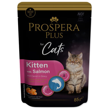 Prospera PLUS Cat Kitten Pouch Lachs und Karotte 85g