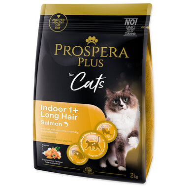 Prospera PLUS Indoor 1+ Lachs Long 2kg / Granulat für erwachsene Katzen