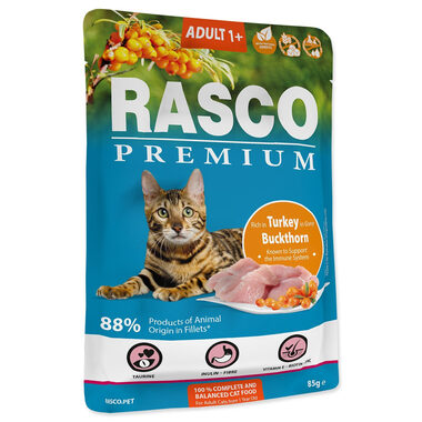 Rasco Premium Adult Truthahn Beutel mit Sanddorn 85g