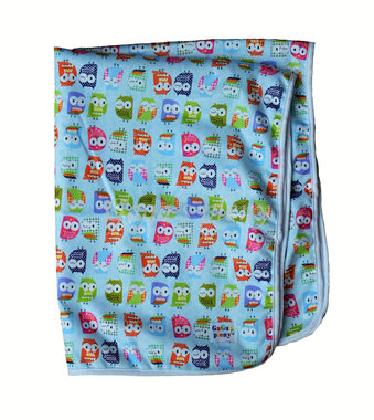 GaGa's Babydecke Eulen Blau