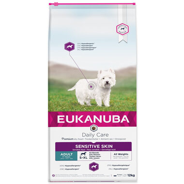 Eukanuba Daily Care Sensitive Skin 12kg / Granulat für Hunde / empfindliche Haut