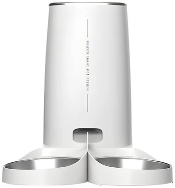 Rojeco Automatischer Tierfutterautomat 4 lv in Knopfausführung (Doppelnapf)