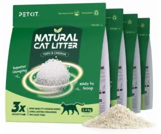 PetKit Natürliche Katzenstreu / natürliche Klumpstreu / 4 Beutel
