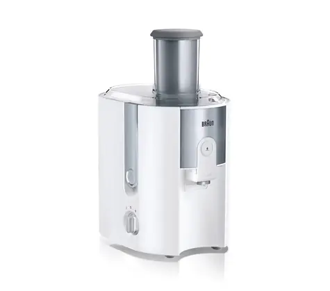 Braun J500 weiß / Entsafter / 900W / 1,25 l Saftbehälter / 2 l Abfallbehälter