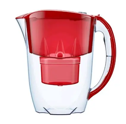 AQUAPHOR Jasper 2,8 l rot / Filterkanne / bis 200 l / Filter: B100-25 Mg