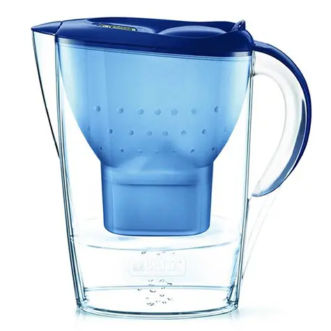 Brita Marella Cool Memo blau / Wasserkocher mit Wasserfilter / 2,4l / Filter: Maxtra+ Pure Performance