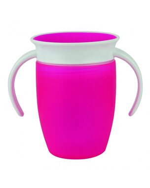 Munchkin - Junior Auslaufsicherer Becher 360° mit Henkeln 207 ml - Rosa / Ab 6 Monaten