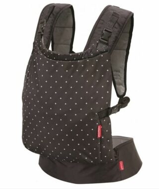 Infantino Zip Travel Babytrage schwarz / verstellbar / Belastbarkeit 18 kg / 0+ Jahre