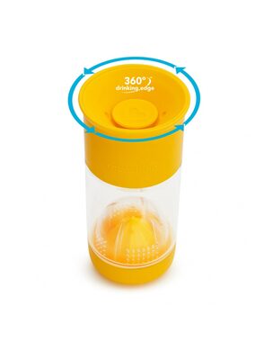 Munchkin - Auslaufsicherer Becher mit Sieb 414 ml - Gelb / Ab 18 Monaten