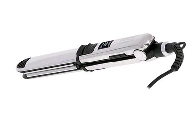 Camry CR 2320 silber / Haarglätter / Titanplatten 28x110mm / 6 Temperaturen 130°C-230°C