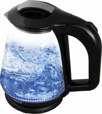 Esperanza EKK024K MISSOURI Wasserkocher schwarz / 1500 W / 1,7 L / LED-Hintergrundbeleuchtung / Glas und Kunststoff