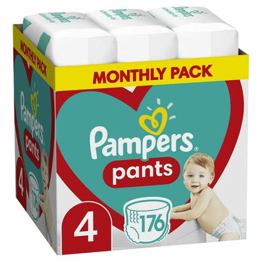 Pampers Pants Monatsbox (176 Stück) / Windelhosen / Größe 4 (9-14 kg)