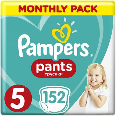 Pampers Pants Monatsbox (152 Stück) / Windelhosen / Größe 5 (12-17 kg)