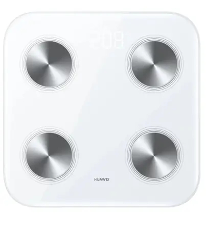 Huawei Scale 3 Bluetooth Edition weiß / Intelligente Personenwaage / Gehärtetes Glas / Bluetooth / Bis zu 150 kg / Android & iOS