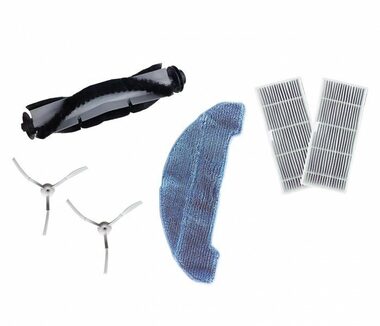 Umax U- SMART Laser Robot Zubehör / Hauptbürste & 2x Seitenbürste & 2x Hepa-Filter & 1x Textiltuch zum Abwischen