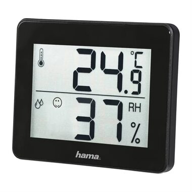 HAMA TH-130 Thermometer & Hygrometer schwarz