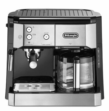 DeLonghi BCO421.S silber / Hebelkaffeemaschine + Tropfer / 1750W / 1,0 l / 15 bar / Milchaufschäumer