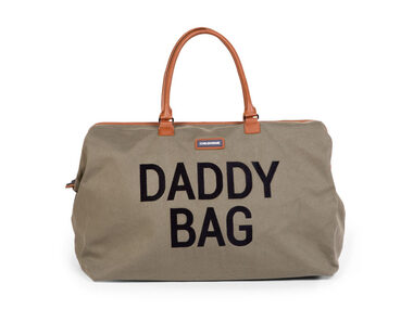 Childhome Wickeltasche Daddy Bag Big Canvas Khaki / 55 x 30 x 40 cm / 58 l / Tragkraft 5 kg