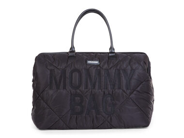 Childhome Wickeltasche Mommy Bag Puffered Black / 55 x 30 x 40 cm / Tragkraft 5 kg