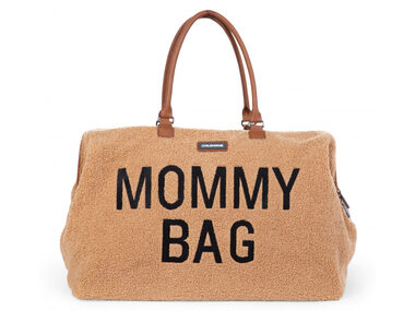 Childhome Wickeltasche Mommy Bag Teddy Beige / 55 x 30 x 40 cm / Tragkraft 5 kg