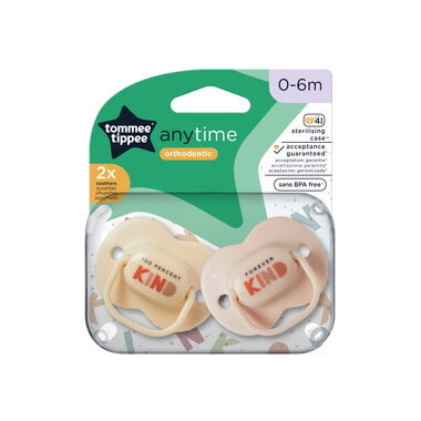 Tommee Tippee C2N Silikon-Schnuller, 2 Stück | 0-6 Monate