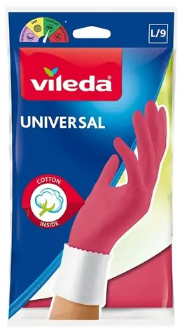 Vileda Universal (Größe L) / Schützende Reinigungshandschuhe / Anti-Rutsch-Ausrüstung / 1 Paar