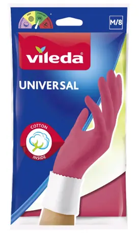 Vileda Universal (Größe M) / Reinigungsschutzhandschuhe / Anti-Rutsch-Ausrüstung / 1 Paar