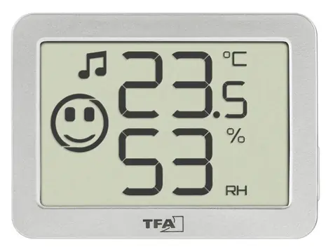 TFA 30.5055.02 - Digitales Thermometer mit Hygrometer - weiß (Blister)