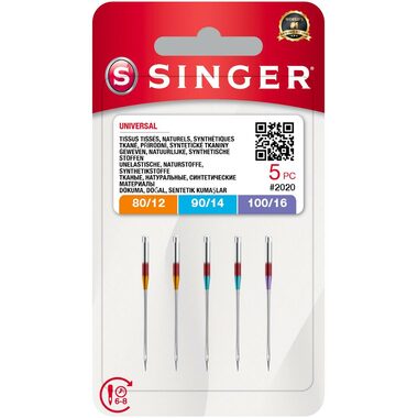 Singer 2020 - 80/12 & 90/14 & 100/16 5 Stück / Nadeln / Universal