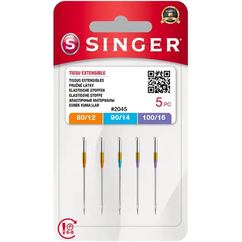 Singer 2045S - 80/12 & 90/14 & 100/16 5 Stück / Nadeln / für Stretch