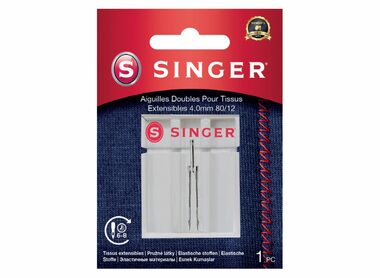 Singer Twin Stretch - 80/12 1 Stück / Zwillingsnadel / für Stretch / Nachverkauf