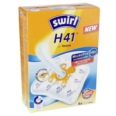 Swirl H 41 MicroPor PLUS AntiBac Staubsaugerbeutel / Textil / Universal / 4 Stk
