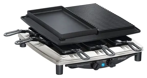 Steba RC 4 PLUS Deluxe Chromsilber / Elektrischer Kontaktgrill / 1450 W 