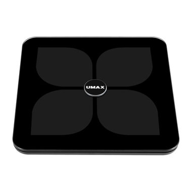 Umax US20HRC schwarz / Smarte Waage / Tragkraft 180 kg / Bluetooth 4.0 / WLAN