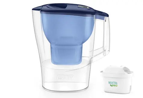 Brita Aluna blau / Wasserkocher mit Wasserfilter / 2,4 l / Filter: Maxtra PRO