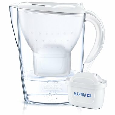 Brita Marella weiß / Wasserkocher mit Wasserfilter / 2,4 l / Filter: Maxtra+