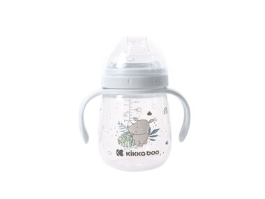 KikkaBoo Becher mit Silikontrinker 240 ml 6 Monate+ Savanna Blue