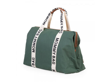 Childhome Wickeltasche Mommy Bag Canvas Grün / 55 x 30 x 40 cm