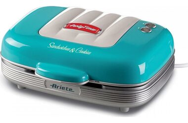 Ariete 1972 Vintage 3in1 blau / Sandwichmaker / 700W / 3 Tellertypen 